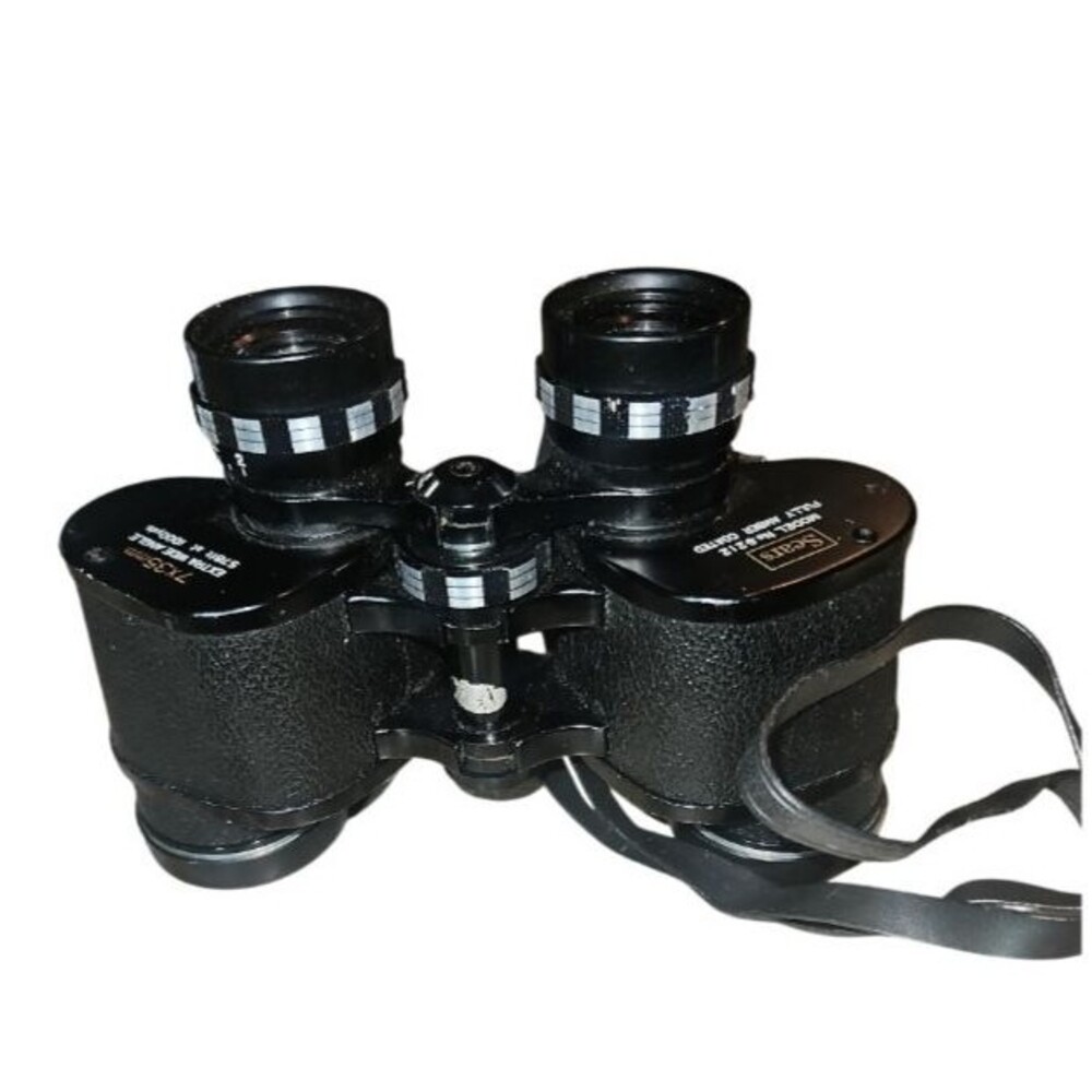 Sears 6212 7x35 Binoculars Extra Wide Angle Amber Coated Japan Made Vintage Case